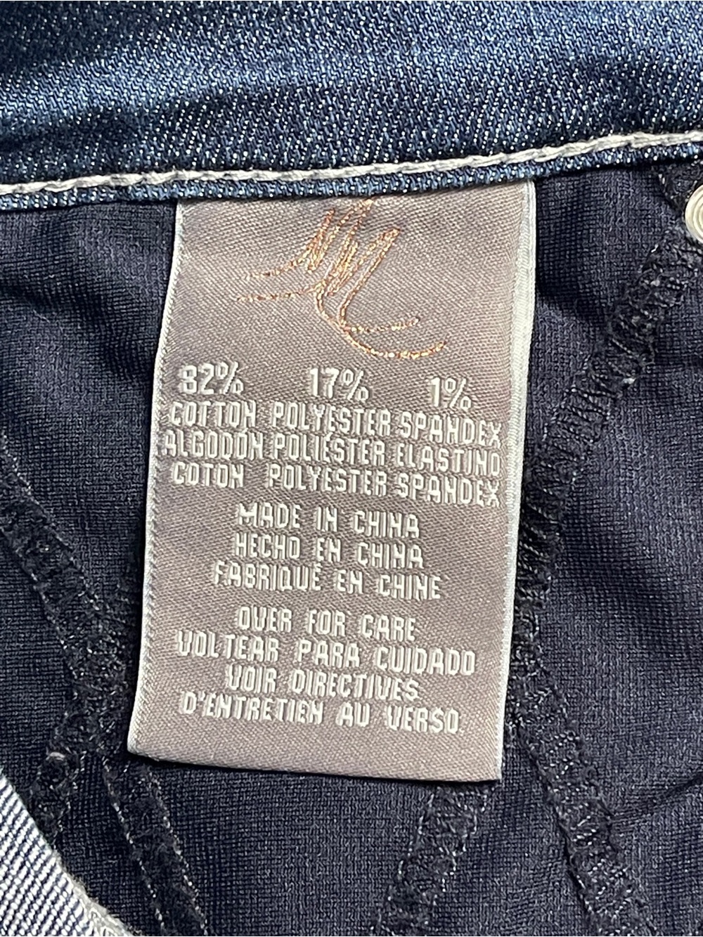 MELISSA MCCARTHY SEVEN7 slimming cropped blue jeans embroidered pockets size 16W - Picture 9 of 13
